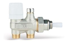 4 way nickel plated thermostat adaptable valve 102m